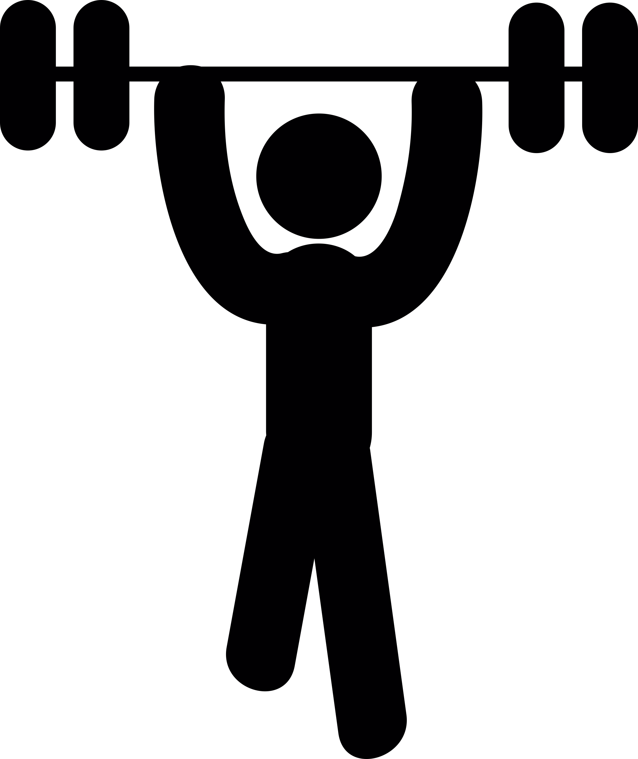 Man Lifting Weights Svg Line Art Free Vectors